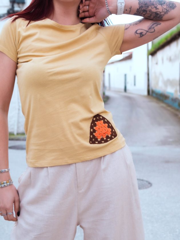 Tshirt Bege Croché - Image 3