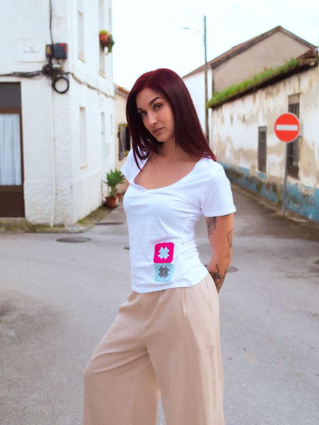 Tshirt Branca Croché - Image 2